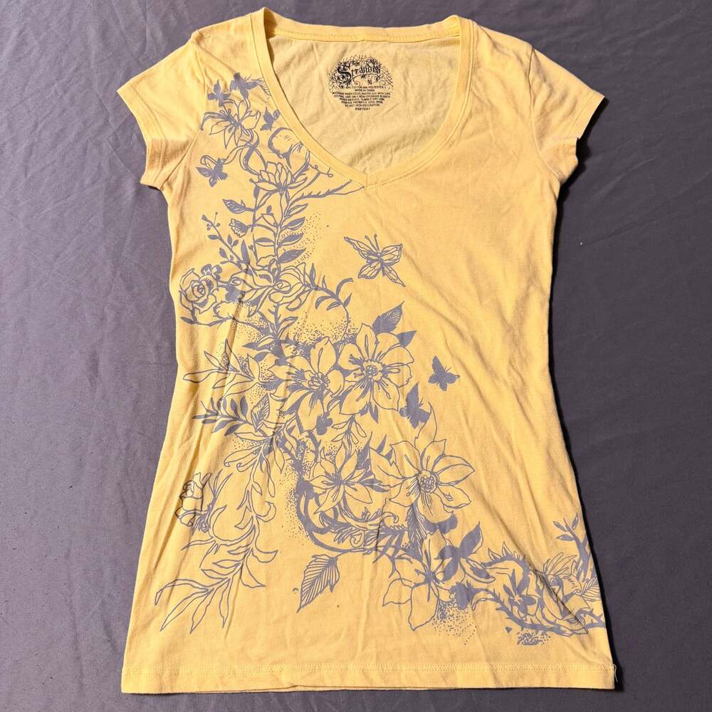 Y2K Stranded V Neck Shirt